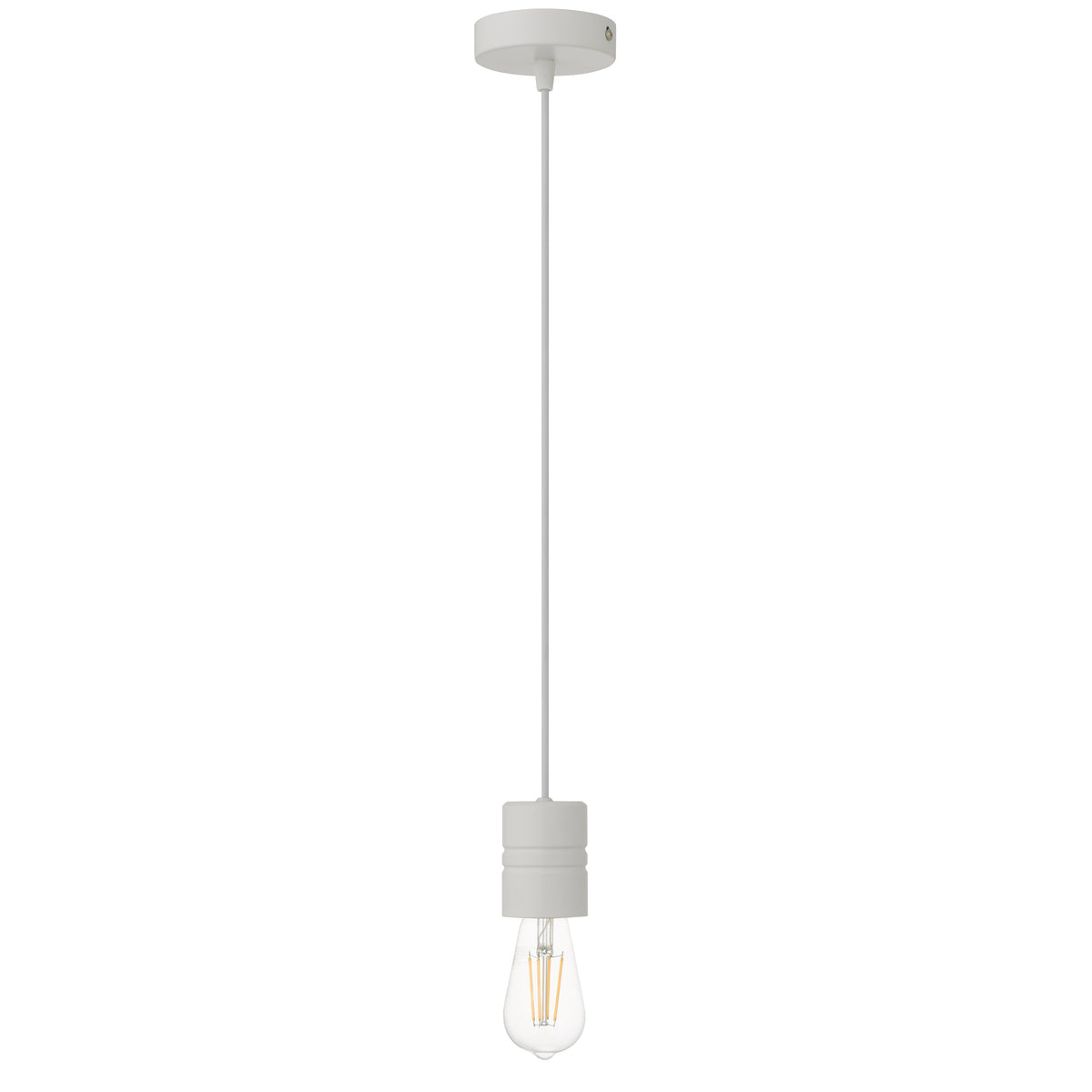 TFS CORD SET 25wE27max wSHADE RING L:2400 WHITE / WHITE