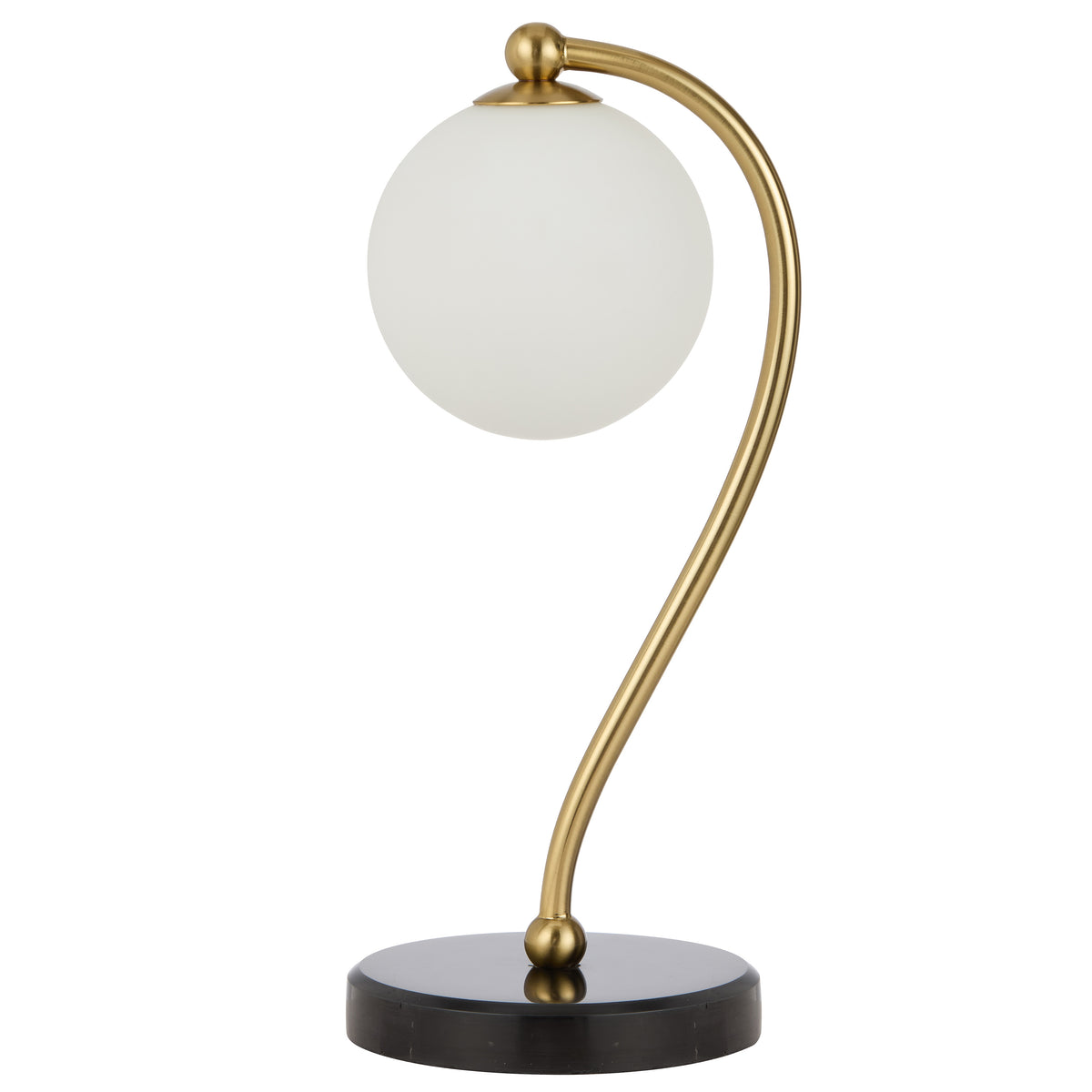 TFS TABLE LAMP 6wG9max KIT L160 W150 H350 BLACK MARBLE/ ANT GOLD/ OPAL MATT