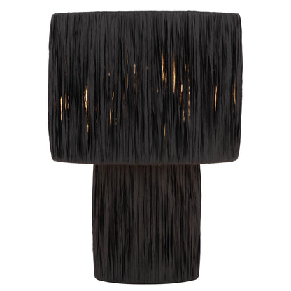 TFS SMALL TABLE LAMP 25wE27max D230 H330 INLINE SWT BLACK RAFFIA