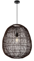 TFS 50 PENDANT 25wE27max D500 H550 cab1.5m BROWN RATTAN