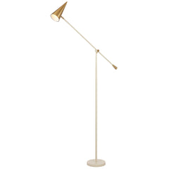 TFS FLOOR LAMP 25wE27max L1000 W250 H2350 FOOT SWT BEIGE / BRASS