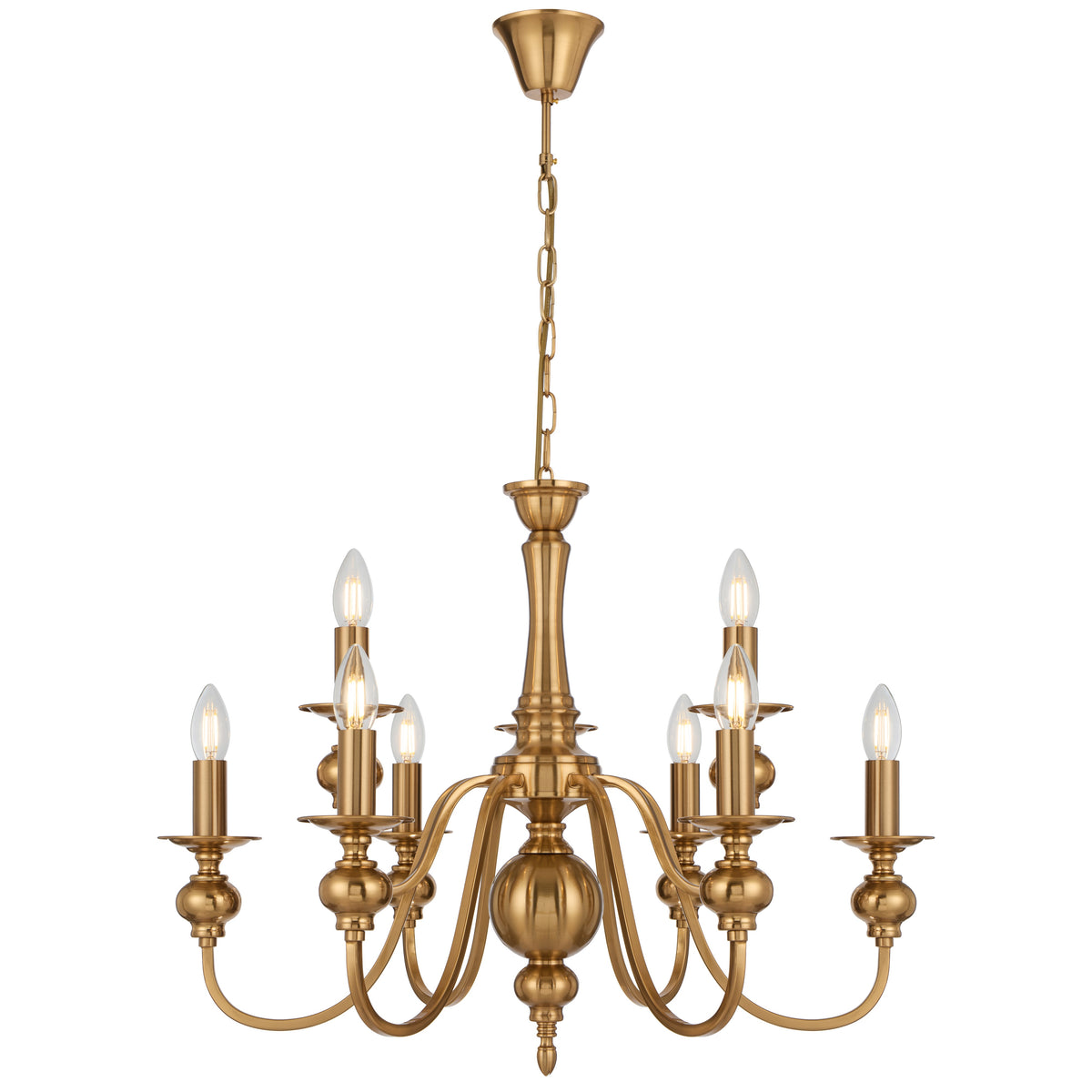 Solwood TFS 8LT PENDANT 8x25wE14max D:790 H:550 chain 2m COPPER