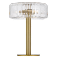 Basel TFS TABLE LAMP 2x25wE14max D300 H390 touch switch ANTIQUE BRASS / CLEAR