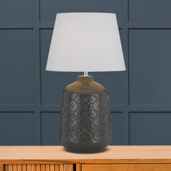 TFS CERAMIC TABLE LAMP 25wE27max H:535 D:300 GREY/WHITE