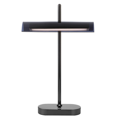 TFS TABLE LAMP 8wLED L250 H80 H400 3000K 3STEPTOUCH SWTCH DIM GUN METAL / SMOKE