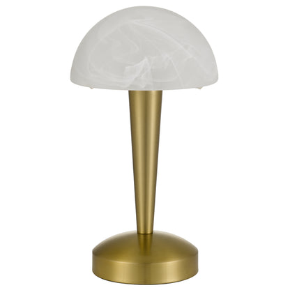 TFS TOUCH TABLE LAMP 5wE14 3000K D150 H265 NON-DIM ANT GOLD / ALABASTRO