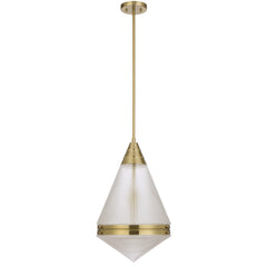 TFS 1LT PENDANT 25wE27max D:350 H:560 ROD 1.5m ANT GOLD/ CLEAR