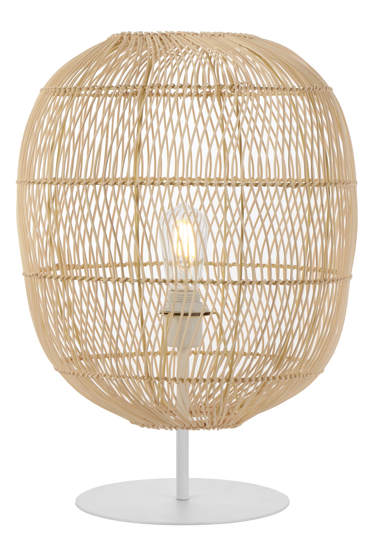 TFS 40 TABLE LAMP 25wE27max D400 H555 (2 parts) WHITE Base / NATURAL Shade