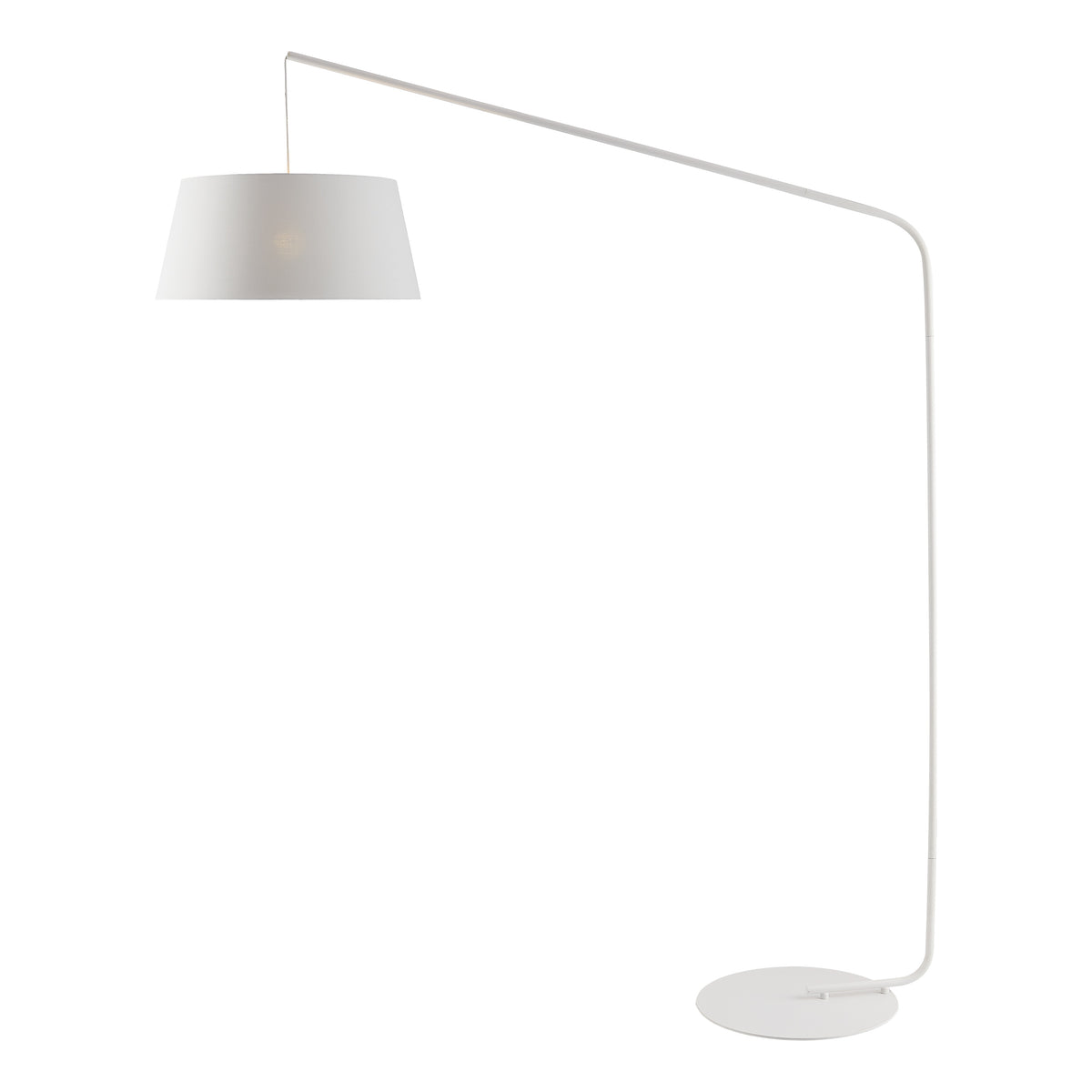 TFS FLOOR LAMP 25wE27max L1510 W500 H1800 cab:2.0m foot WHITE MATT/IVORY-GOLD MATT