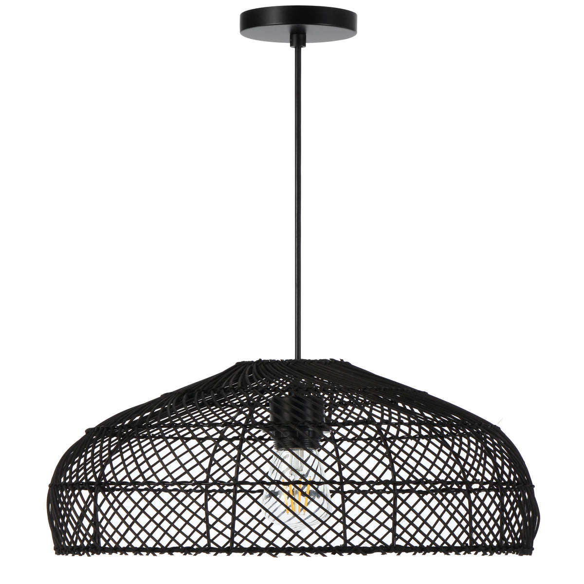 TFS 40 PENDANT 25wE27max D400 H230 cab1.5m BLACK RATTAN