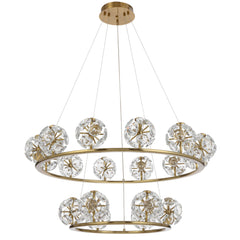 TFS 18LT PENDANT 6+12x3wLED D:900+500 1990Lm 3000K WIRE:2M NON DIM/ANT GOLD
