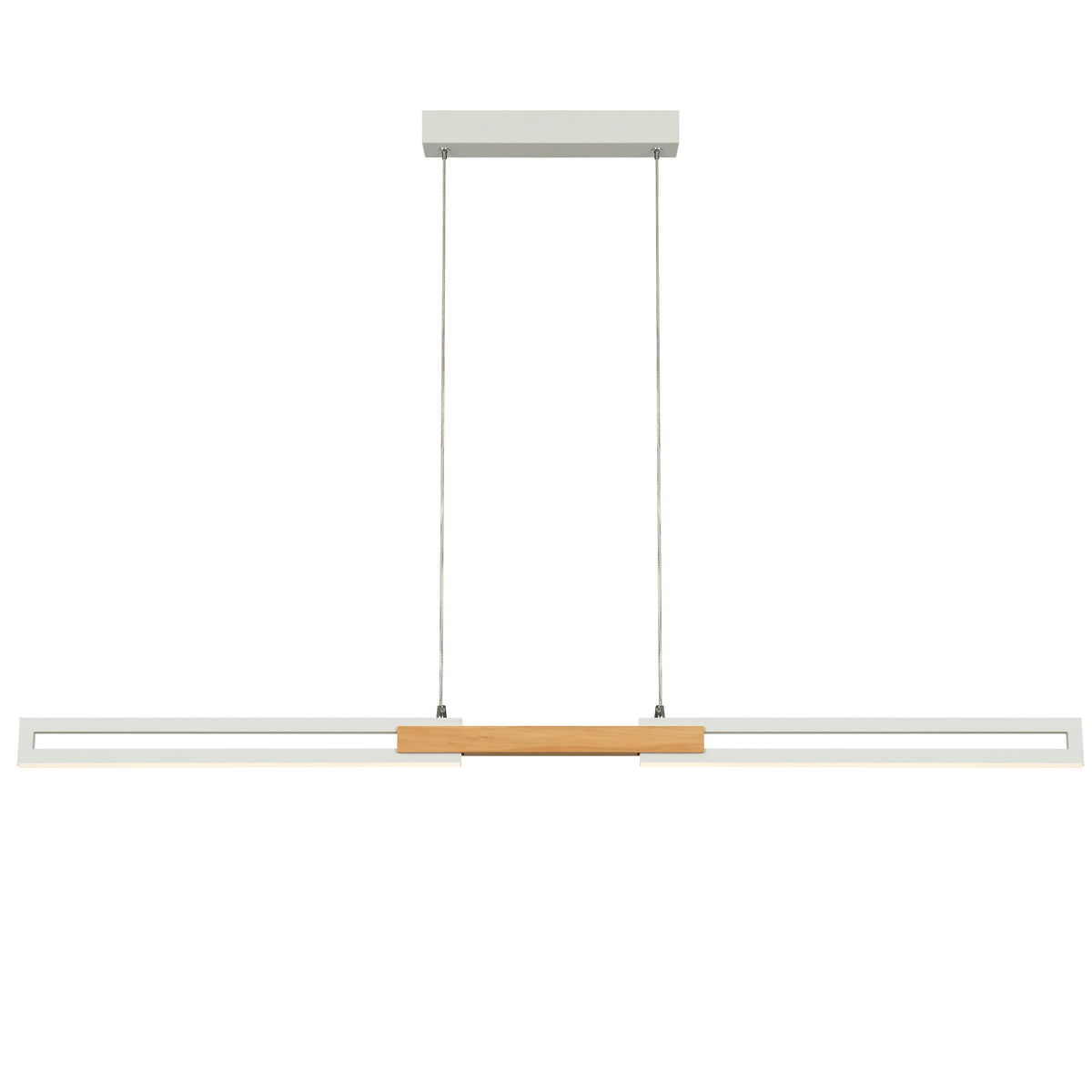 TFS 120CM LED PENDANT 28wLED 1600Lm cab.2M 3CCT WALL SWT WHITE / OAK WOOD