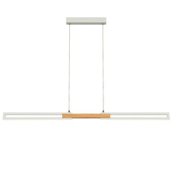 TFS 120CM LED PENDANT 28wLED 1600Lm cab.2M 3CCT WALL SWT WHITE / OAK WOOD