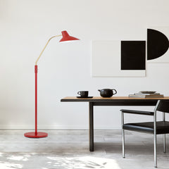 TFS FLOOR LAMP 25wE27max H:1580 D:230 RED/ BRASS MATT/RED ROCKET SWITCH