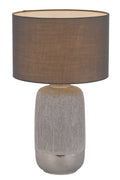TFS CERAMIC TABLE LAMP 25wE27max H:470 D:280 SILVER/GREY