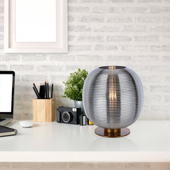 Vigo TFS Table Lamp 25W E27 – Chrome Glass & Gold Base