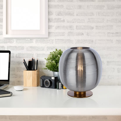 Vigo TFS Table Lamp 25W E27 – Chrome Glass & Gold Base