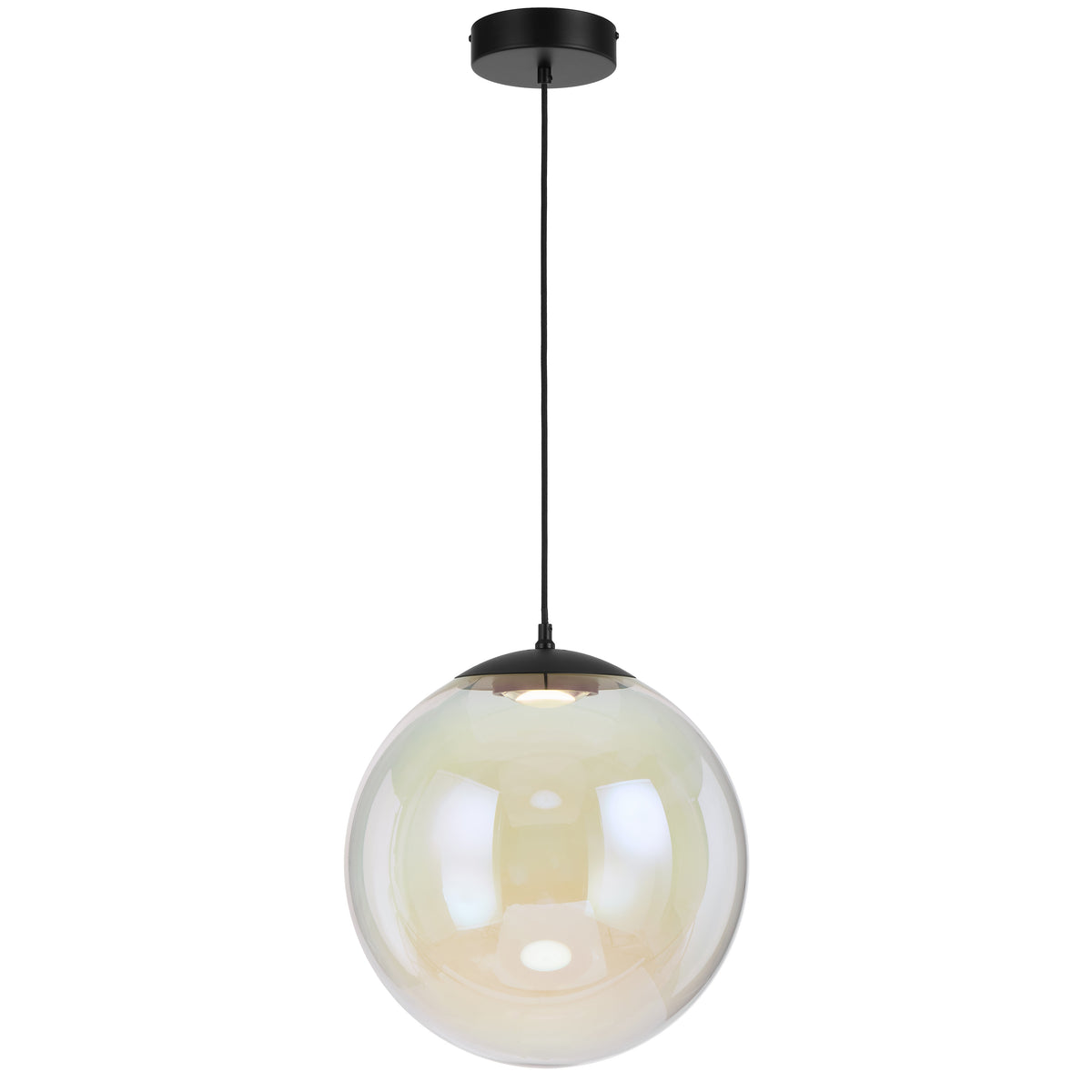 TFS 40 PENDANT 15wLED 3000K DIM D400 H435 780Lm cab 2M BLACK MATT/ RAINBOW