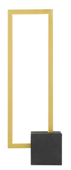 TFS TABLE LAMP 12wSMD LED W:100 L:175 H:500 3000kBLACK base/GOLD Annodised