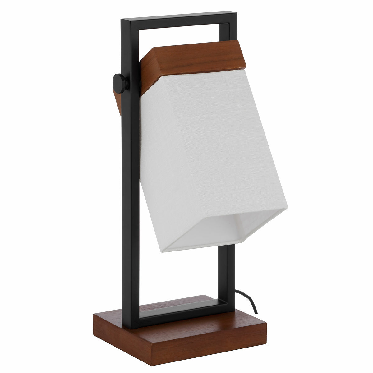 Teraline TFS TABLE LAMP 25wE27max L:175 W:155 H:430 INLINE SWTCH BLACK/WALNUT/IVORY