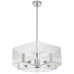 Vitalux TFS 5 LT PENDANT 5x25wE14ma L560 W560 H210 rod (2*600+ 1*300) CHROME / CLEAR GLASS