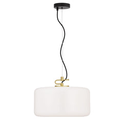 TFS LARGE PENDANT 25wE27max D:400 H:200 cab:2m BRASS MATT/OPAL