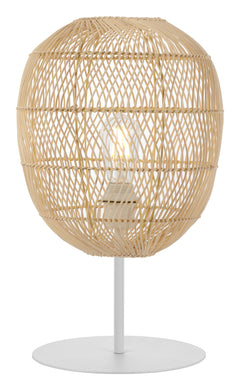 TFS 30 TABLE LAMP 25wE27max D300 H505 (2 parts) WHITE Base / NATURAL Shade