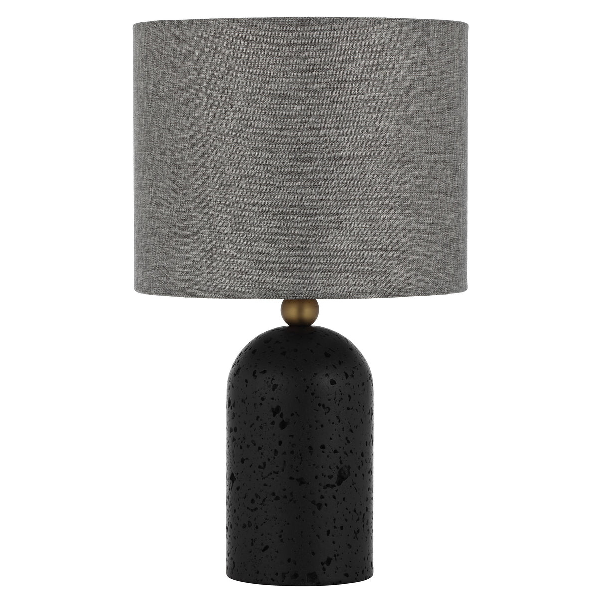Murcia TFS TABLE LAMP 25wE27max D:250 H:420 inline swth BLACK TRAVERTNE/DARK ANT BRAS/ DGREY