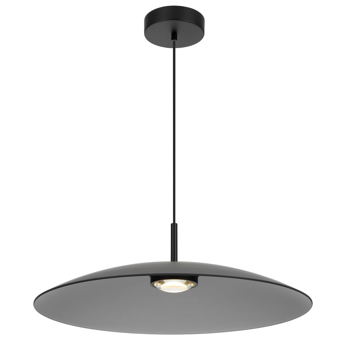 Noraline TFS PENDANT 2x6wLED nonDIM 3000K D:600 cab.2m BLACK MATT/ SMOKE