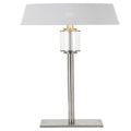 Ivory TFS FLOOR LAMP 25wE27max D:330 H:1550 cable2.0 FOOT SWT NICKEL/CLEAR+WHITE/SILVER