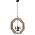 TFS 4LT PENDANT 4x25wE14max L500 W450 H500 Chain 2M BLACK / MERANTI