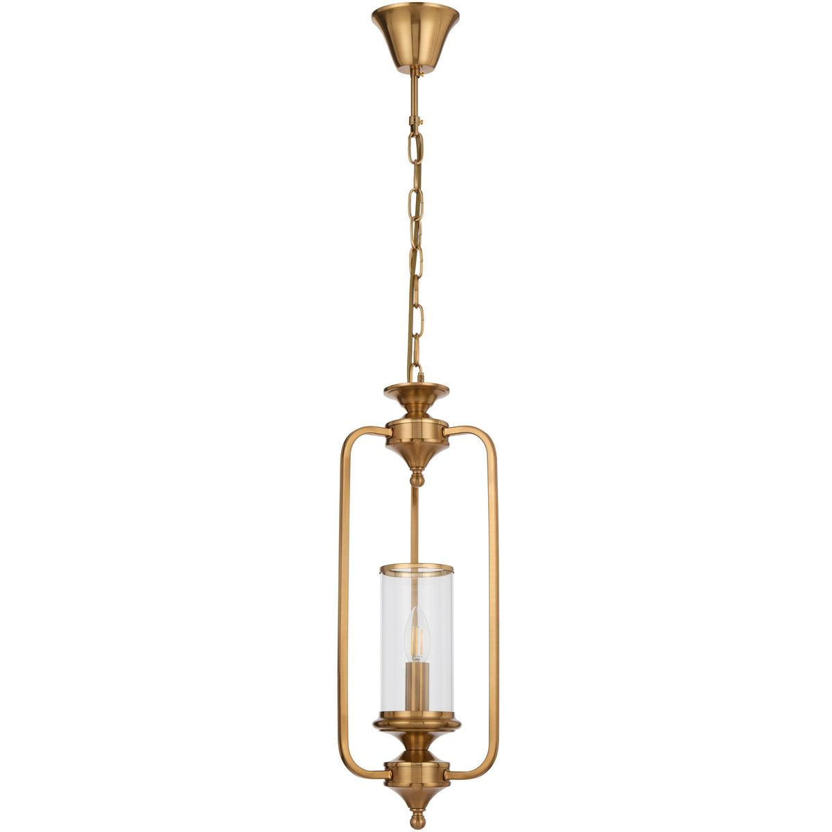 Ancona TFS 1LT PENDANT 25wE14max D210 H540 chain 2m COPPER / CLEAR GLASS