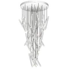 TFS PENDANT 60*1.5wLED canopy D:600 PVC 3M 3000K IP20 NON-DIM CHROME