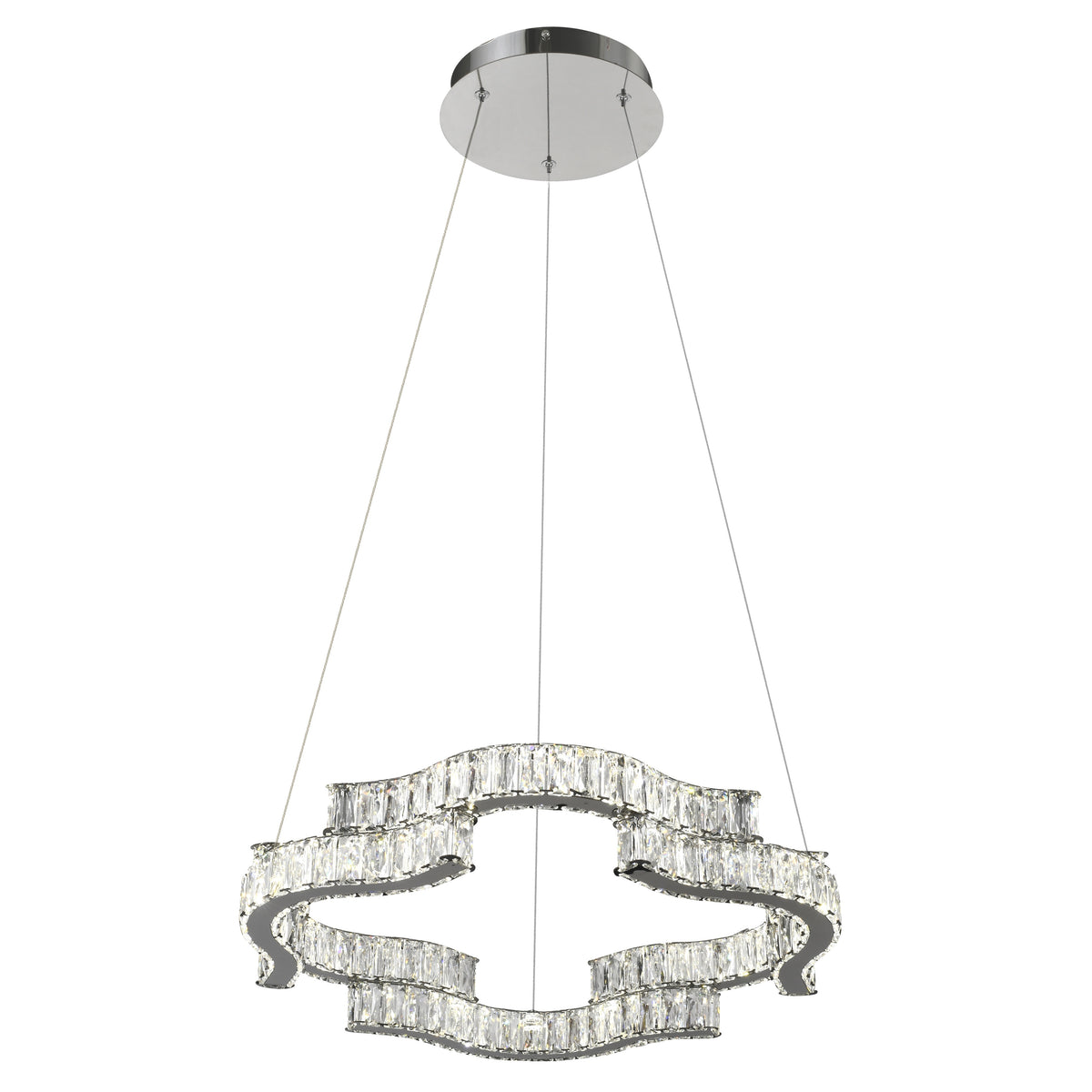 TFS 1 TIER PENDANT 36wLED DIM W/RMOTE 3600LM 2.5m cab 3300K-4200K-6500KCHROME