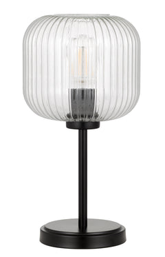 TFS TABLE LAMP 25wE27max D:205 H:390 BLACK/CLEAR
