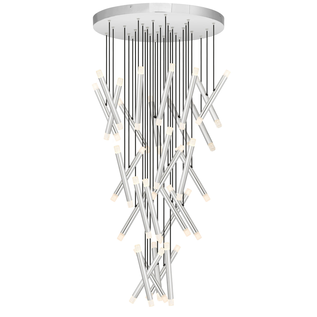 TFS PENDANT 60*1.5wLED canopy D:600 PVC 3M 3000K IP20 NON-DIM CHROME