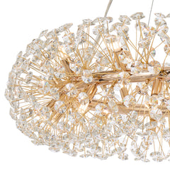 TFS 24LT PENDANT 24x6wG9max D:900 H:350 CRYS H130 CAB 2M GOLD / CLEAR