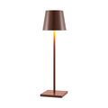 TFS RECHARGEABLE TABLE LAMP 3wLED D108 H380 IP54 1.5M 3000 K 300LM 2X2000mah BROWN SATIN