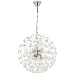 TFS 8 LT PENDANT 8x6wG9max D:400 CHAIN 2M CRYS H:160 CHROME / CLEAR