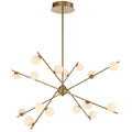 TFS 16 LT PENDANT 16x3wLED D970 H360 TRIAC-DIM ROD 2*600+ 1*300 ANT GOLD / OPAL MATT