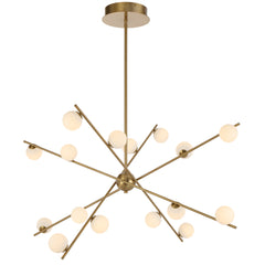 TFS 16 LT PENDANT 16x3wLED D970 H360 TRIAC-DIM ROD 2*600+ 1*300 ANT GOLD / OPAL MATT