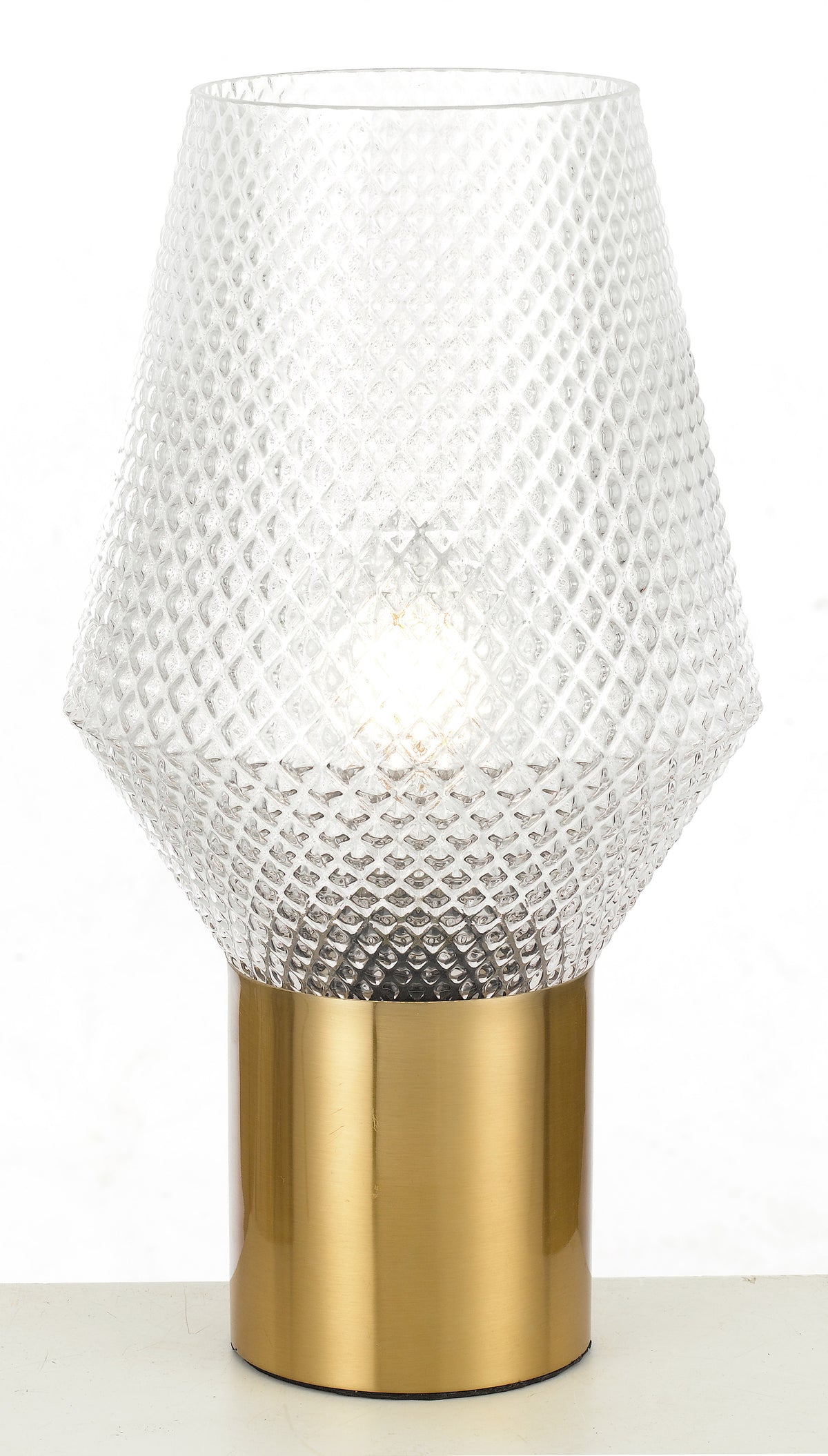 TFS TABLE LAMP 25wE27max D200 H350 CLEAR / ANT.GOLD
