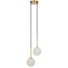 TFS 2LT PENDANT KIT 2x6wG9max L210 W120 H250 TEX2m ANT GOLD/ OPAL MATT