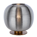 Vigo TFS TABLE LAMP 25wE27max D:250 H:260 inline Switch ANT GOLD BASE / CHROME GLASS