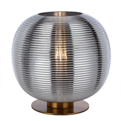 Vigo TFS Table Lamp – Antique Gold Base & Chrome Glass