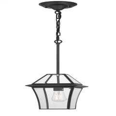 RYE PE20-BRS Brass & Clear Glass Pendant Light