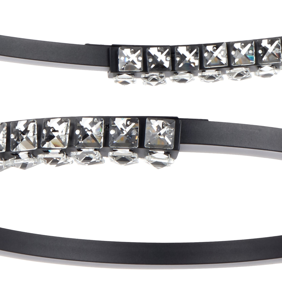 TFS 2TIER PENDANT 40wLED D:575+385 H:30 CAB.2M 1540Lm BLACK SAND/ CRYSTAL
