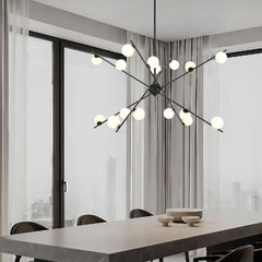 TFS 16 LT PENDANT 16x3wLED D970 H360 TRIAC-DIM ROD 2*600+ 1*300 BLACK / OPAL MATT