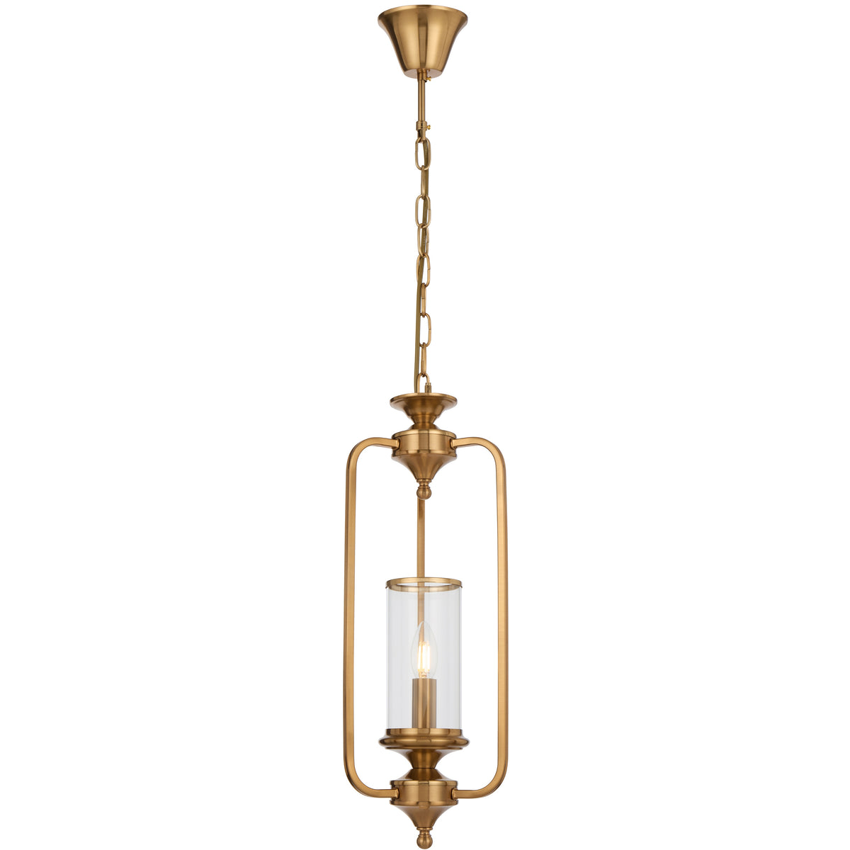 Ancona TFS 1LT PENDANT 25wE14max D210 H540 chain 2m COPPER / CLEAR GLASS
