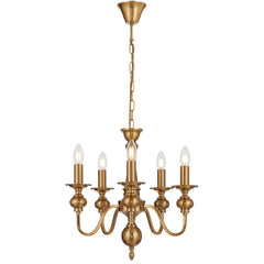 Rivaton TFS 5LT PENDANT 5x25wE14max D:450 H:430 chain 2m COPPER
